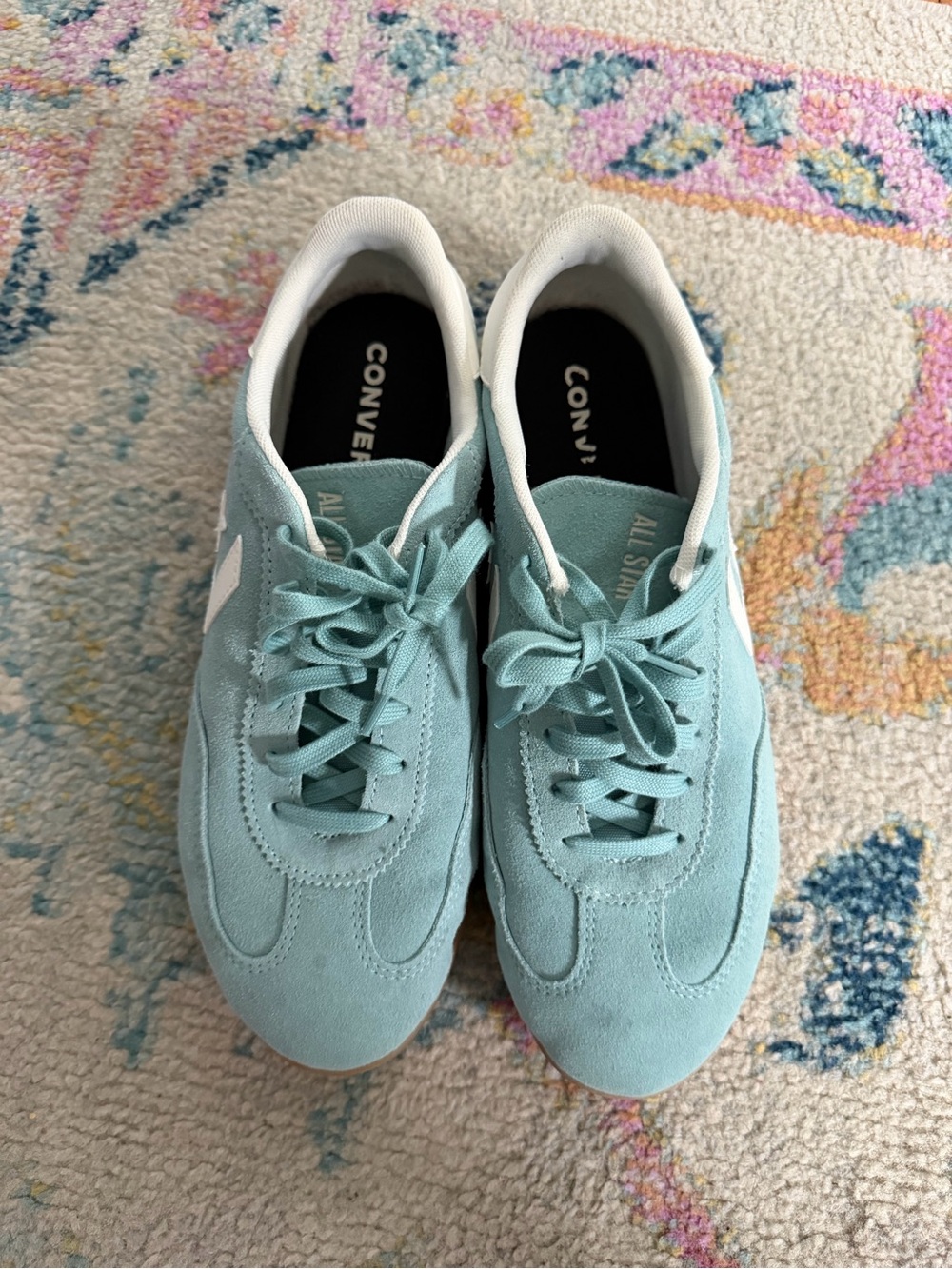 Converse Women's Mint Green Suede Low-Top Sneakers